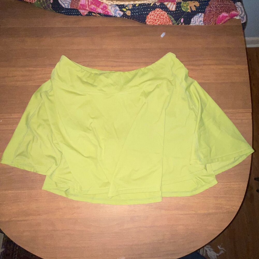Shiny By Nature 3X Pea Green Athletic/ Workout Skirt
